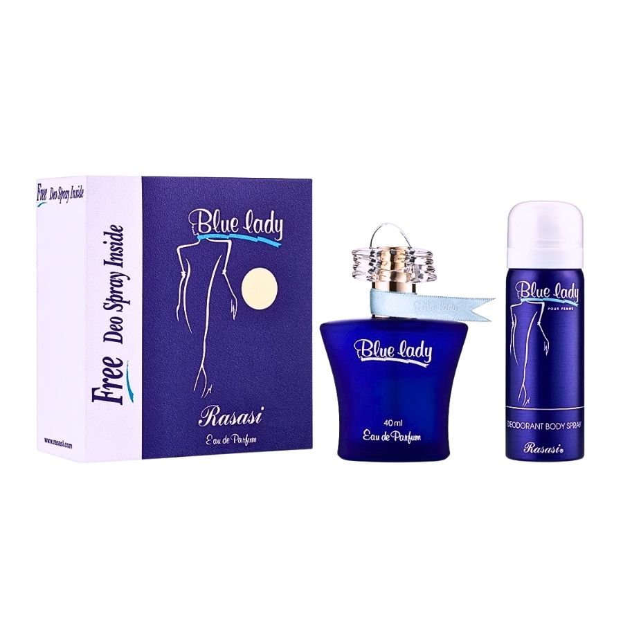 blue-lady-perfume ادکلن بلولیدی حجم 40 میلی لیتر درجه یک اماراتی - از برند رساسی بهمراه اسپری - تصویر 1
