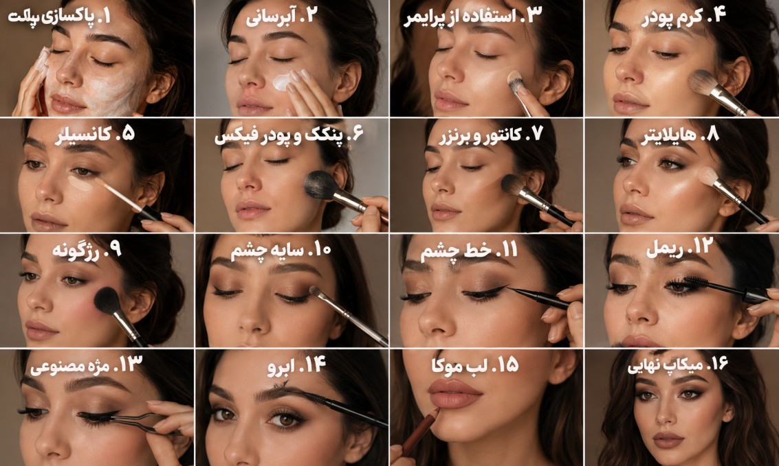 آموزش مرحله به مرحله میکاپ موکا