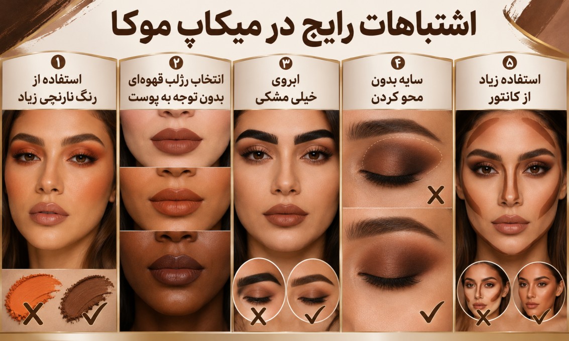 اشتباهات رایج در میکاپ موکا