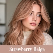 رنگ بلوند توت‌فرنگی بژ؛ Strawberry Beige
